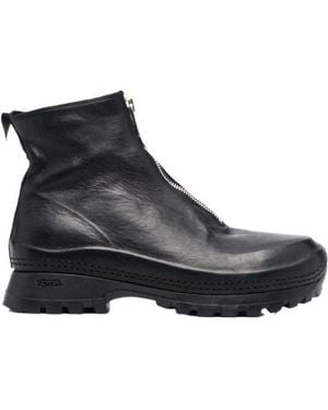 Guidi Zipped Ankle Boots - Black