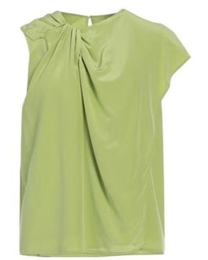 Max Mara Solid Color Sleeveless Crew Neck Top - Green