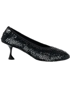 Proenza Schouler Tee Sequinned Court Shoes - Black