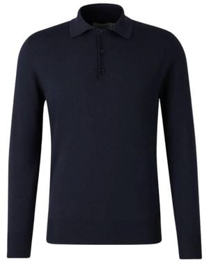 Canali Long-Sleeve Polo Shirt - Blue