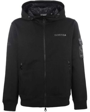 Duvetica Zippered Long-Sleeved Casual Jacket - Black