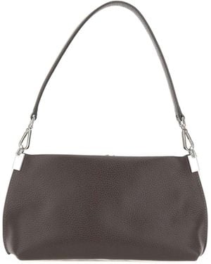 Gianni Chiarini Fanny Tumbled Leather Shoulder Bag - Grey