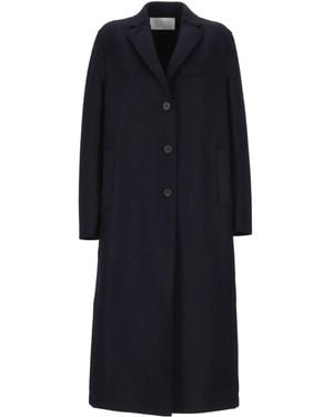 Harris Wharf London Button-Up Long Coat - Black