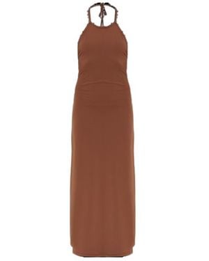 Christopher Esber Beach Quartz Halterneck Long Dress - Brown
