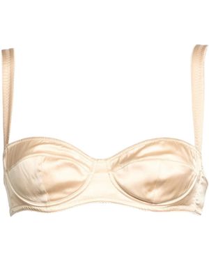Dolce & Gabbana Satin Bra - Natural
