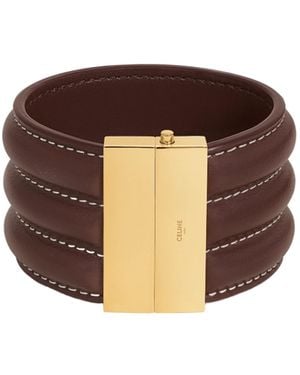 Celine Les Cuirs Large Bracelet - Brown