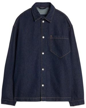7 For All Mankind Shirt-Style Denim Jacket - Blue