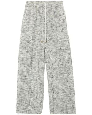 Twinset Blended-Fabric Casual Work Pants - Gray