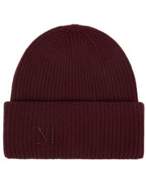 Max Mara Mmretina Ribbed Beanie - Red