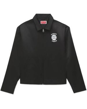 KENZO Paris Emblem' Zipped Coach Jacket - Black