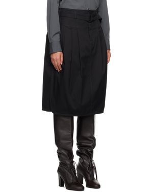 ワンピース LEMAIRE Women Mid Skirts DR1106LJ1034 BK999 BLACK Black Black Skirt With Slit | LEMAIRE