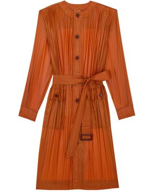 Saint Laurent Round Neck Dress - Orange
