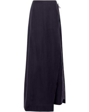Blugirl Blumarine Sheer Wrap Maxi Skirt - Blue
