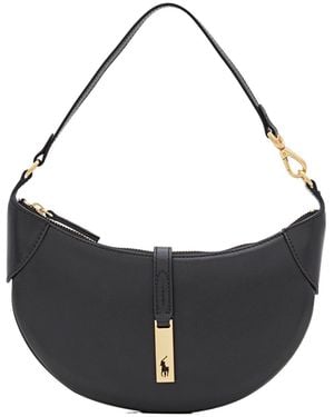 Polo Ralph Lauren Logo Plaque Zipped Mini Shoulder Bag - Black
