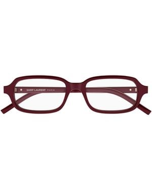 Saint Laurent Rectangle-Frame Glasses - White