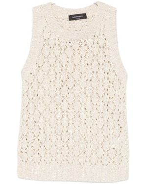 Fabiana Filippi Sleeveless Vest - Natural