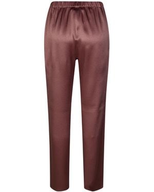 Antonelli Pleated Elastic Waist Casual Trousers - Red