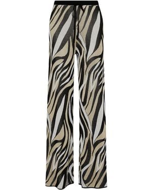 Marella Jacquard Knit Fabric Pants - Black