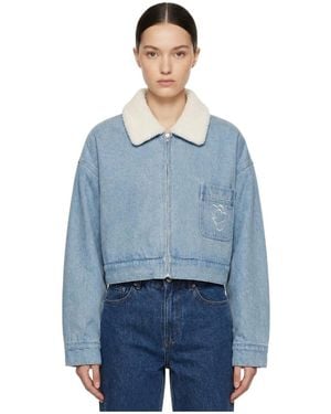 Marissa Chiara Long-Sleeved Denim Jacket - Blue
