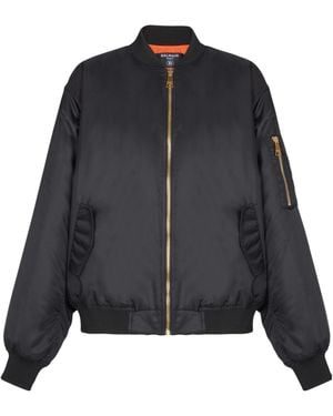Balmain Printed Bomber Jacket - Black