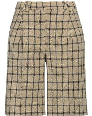 Ganni Comfortable Stretch Check Shorts - Natural