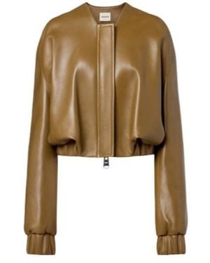 KHAITE Cordan Leather Jacket - Natural