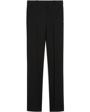 Sportmax Fetta Pleated Straight Leg Trousers - Black