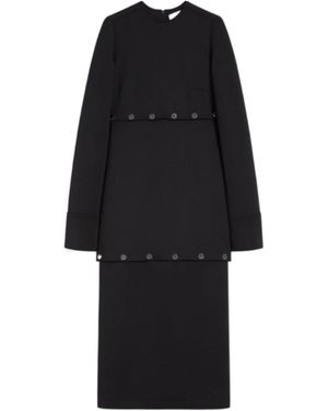 Sportmax Shortenable Scuba Jersey Dress - Black