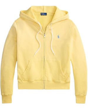 Polo Ralph Lauren Logo-Embroidered Zip-Up Hoodie - Yellow