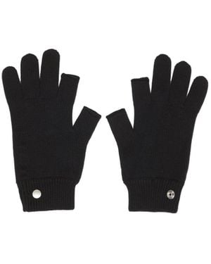 Rick Owens Fingerless Wool Gloves - Black