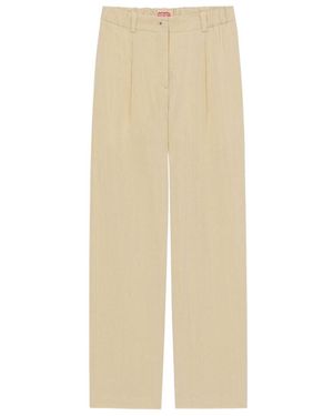 KENZO Elasticated-Waistband Tailored Pants - Natural