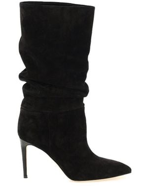 Paris Texas Slouchy Pointed Toe Boots - Black