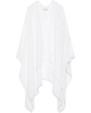Fabiana Filippi Fringed Cloak - White