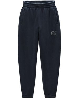 Alexander Wang Logo Elastic-Waist Joggers - Blue