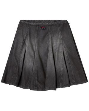 DIESEL De Spiki Pleated Mini Skirt - Grey
