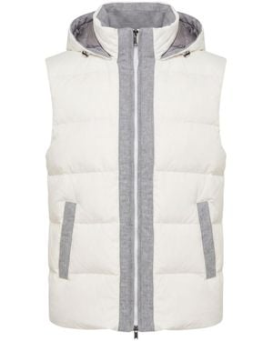 Peserico Hooded Padded Jacket - White