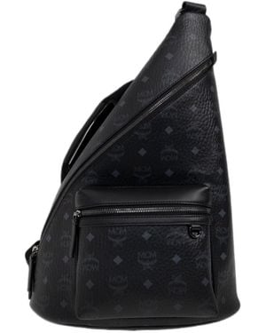 MCM Adjustable-Strap Sling Back - Black