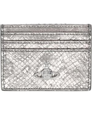 Vivienne Westwood Embossed Card Holder Wallet - White