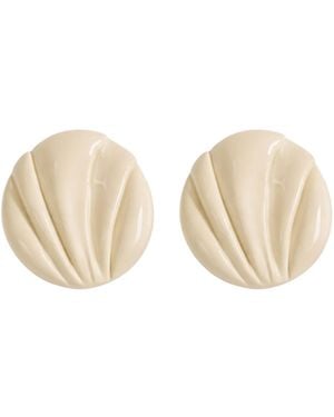 Chloé Chloé Pleats Clip-On Earrings - Natural