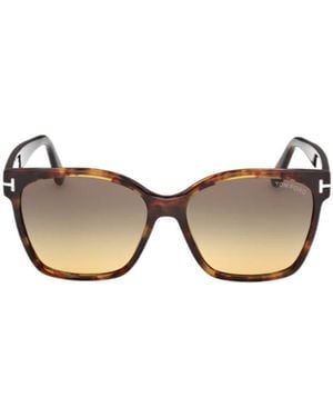 Tom Ford Eyewear Butterfly Frame Sunglasses - Metallic