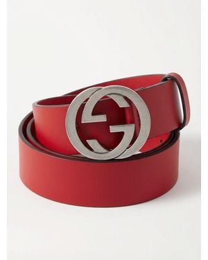 Gucci Double G Belt - Red