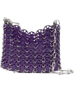 Rabanne Removable Chain Shoulder Bag - Purple