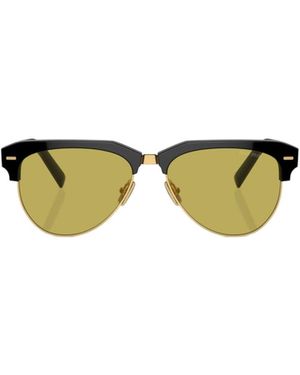 Miu Miu Eyewear Browline Sunglasses - Yellow
