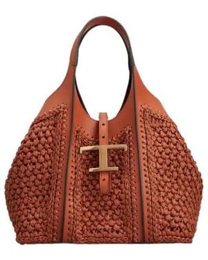 Tod's T Timeless Tote Bag - Red