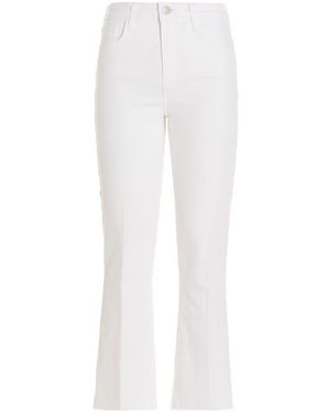 L'Agence Selma Stretch High Rise Bootcut Jeans - White