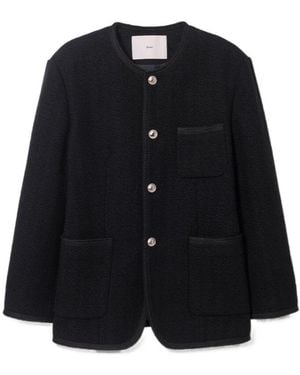 DUNST Crew Neck Three-Pocket Jacket - Blue