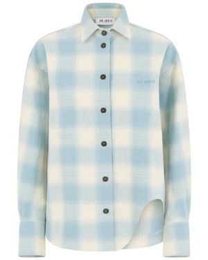 The Attico The Eliza Checked Shirt - Blue