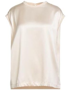 Brunello Cucinelli Shiny Short-Sleeve Top - White