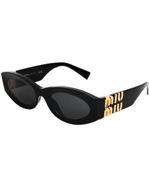 Miu Miu Solid Color Sunglasses - White