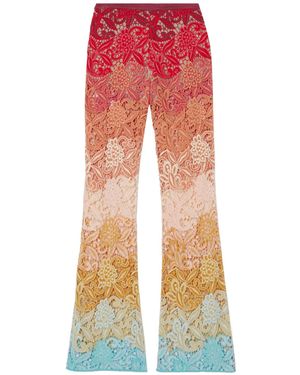 Etro Paisley Patterned Wide-Leg Casual Trousers - Red